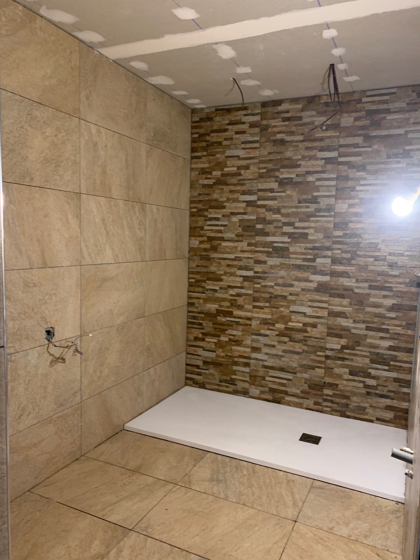 Douche italienne pierre naturelle